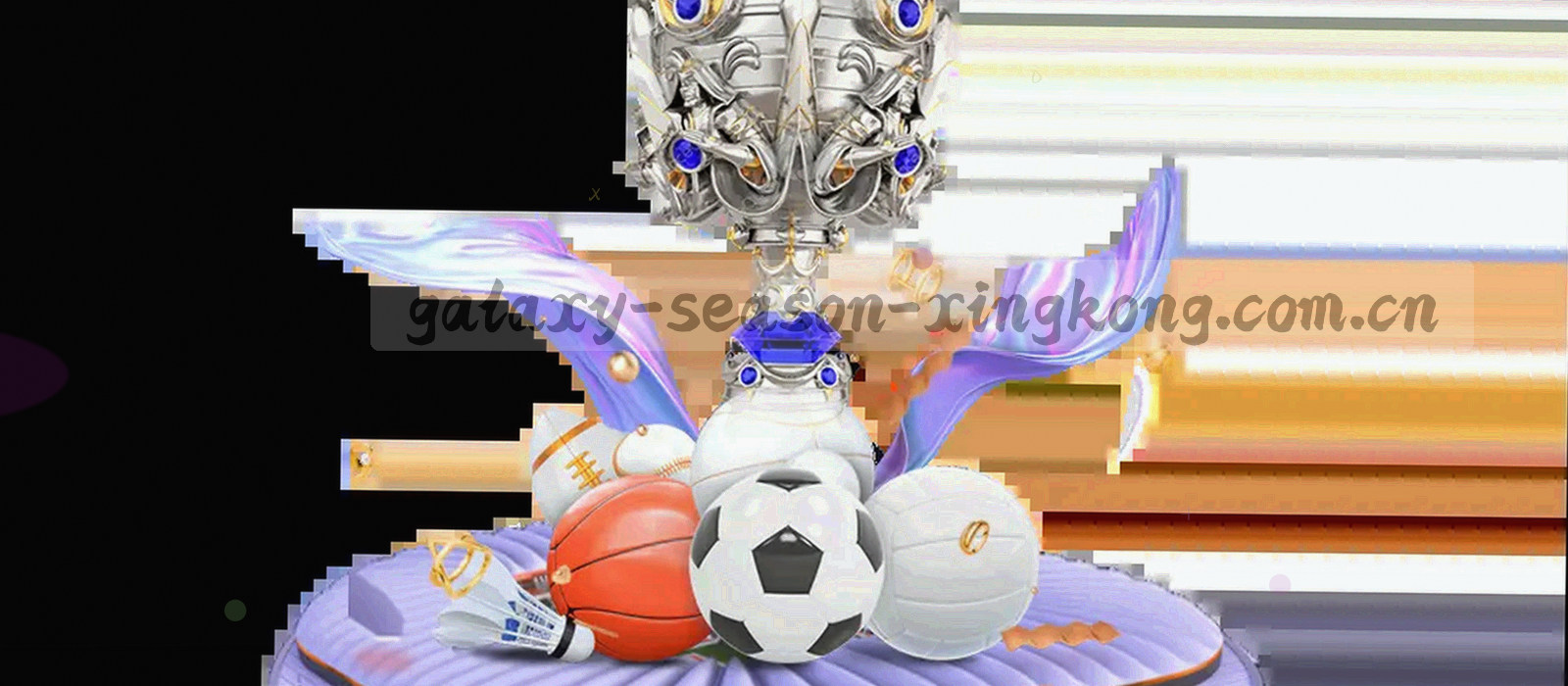 夜间球场灯杆与看台结构的纵向构图，灯光沿结构向上收束，画面没有人物